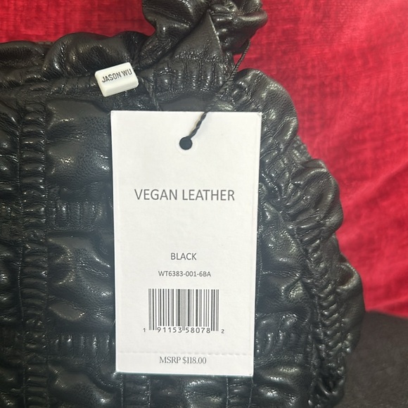 NWT Jason Wu Quilted Vegan Quilted Leather Black puffer Shoulder Bag - Picture 2 of 5